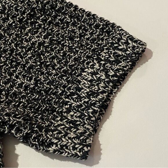 Charter Club Black/White Short Sleeve Button Front Knit Long Line Cardigan Med. - Picture 5 of 12